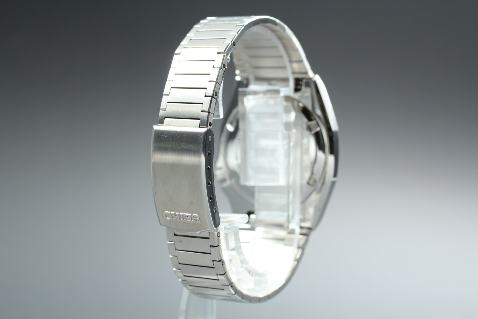 Vintage 1988 Near MINT Seiko Silver Wave Z 7123-8060 Gray Kanji Octagon Qz Men’s