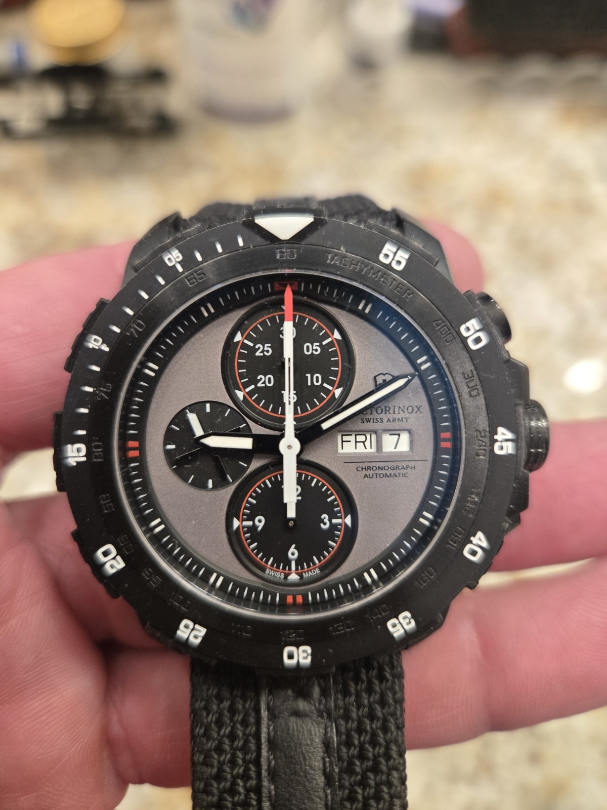 Victorinox Alpnach 44mm Mechanical Chronograph Men’s Watch Box Papers Manual