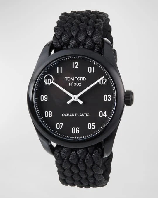 TOM FORD N 002 Ocean Plastic Watch – Black Band