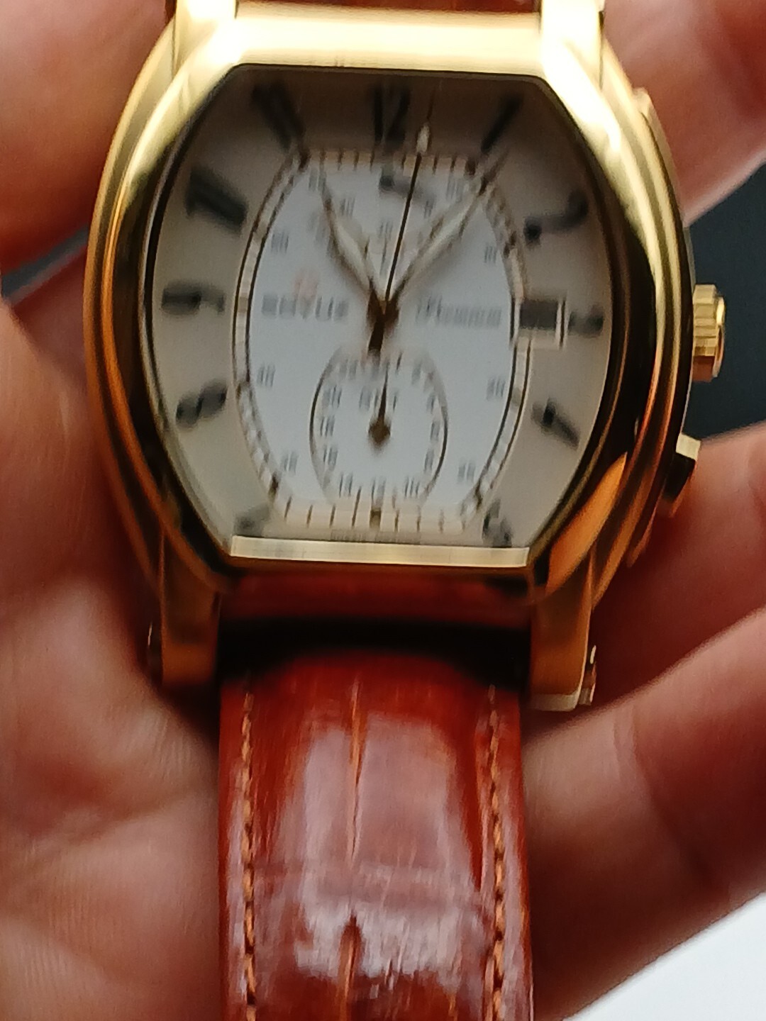 Soyuz Premium Skeleton Chronograph 23k Gold Pl Rare Model Automatic Movement Lux