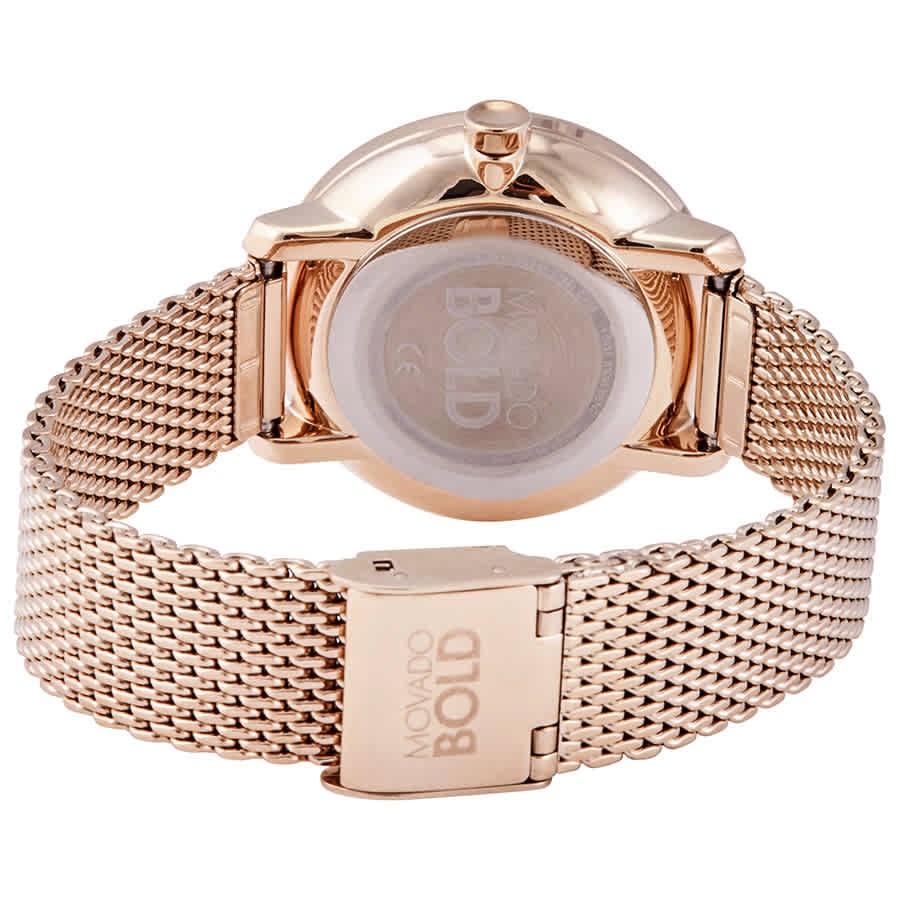 Movado Bold Shimmer Pale Rose Gold PVD Ladies Watch 3600657