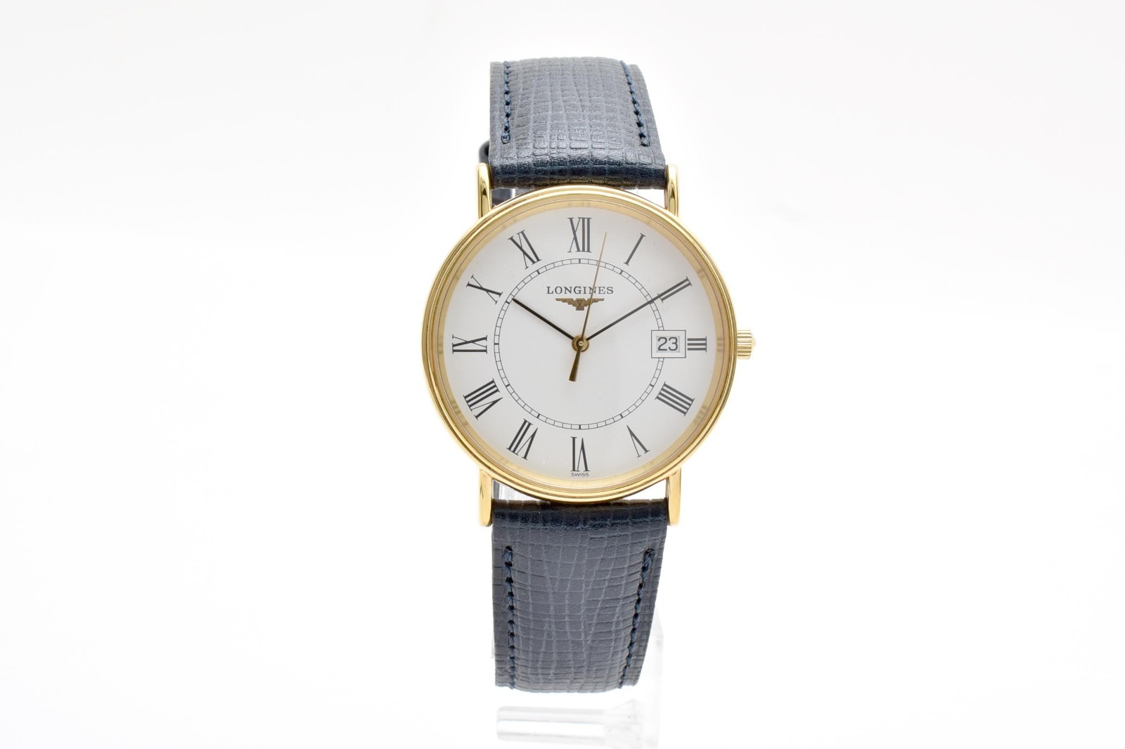 “N BELT” LONGINES Grande Classique L4.720.2 White Dial Qz Men Watch “Mint” JAPAN