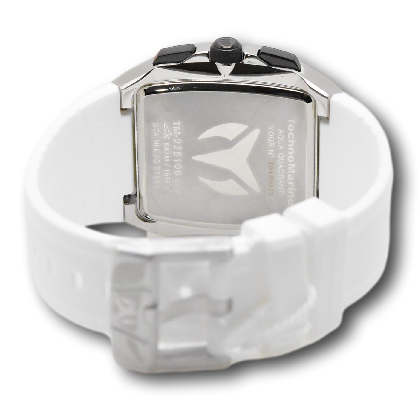 TechnoMarine Aqua Quadrant Men’s 41mm White Silicone Chronograph Watch TM-225106
