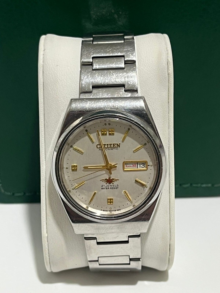 Vintage Citizen Automatic 21 Jewels Arabic Day-Date Men’s Watch Japan 1970s