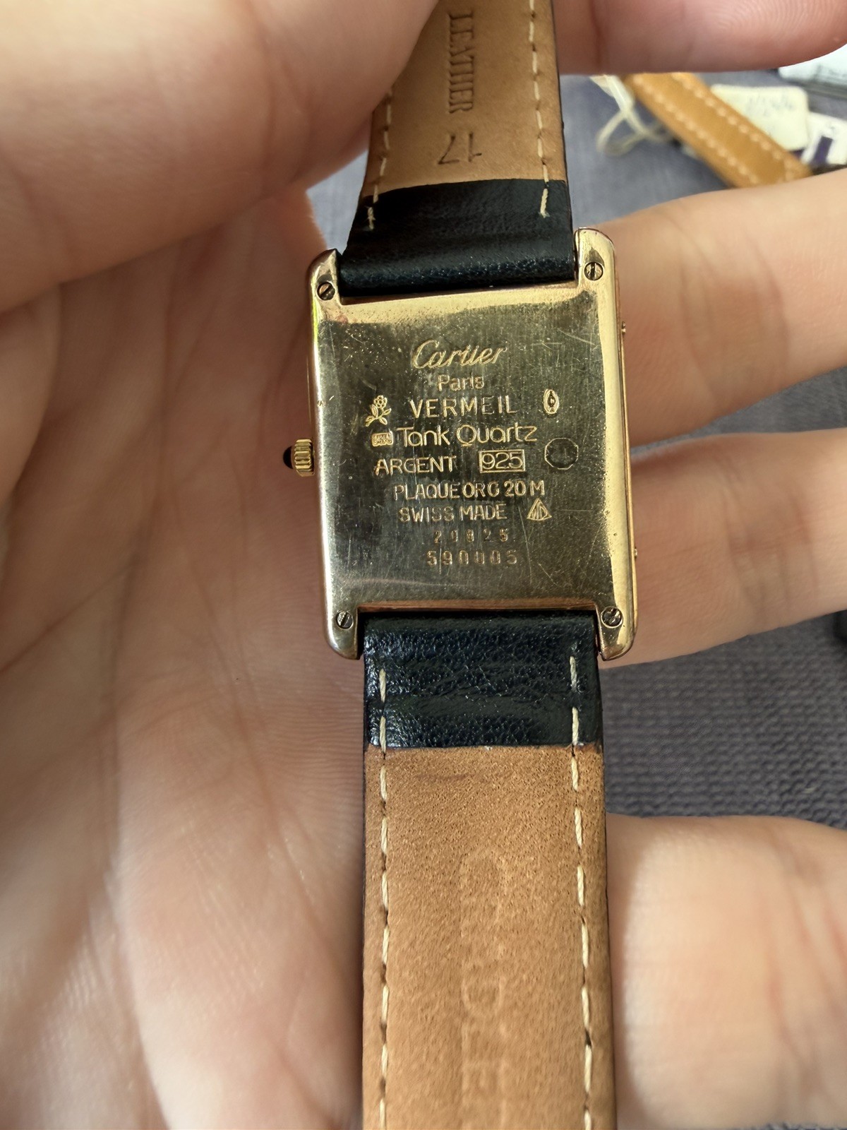 Cartier Must de Cartier tank great condition amazing lemon dial quartz