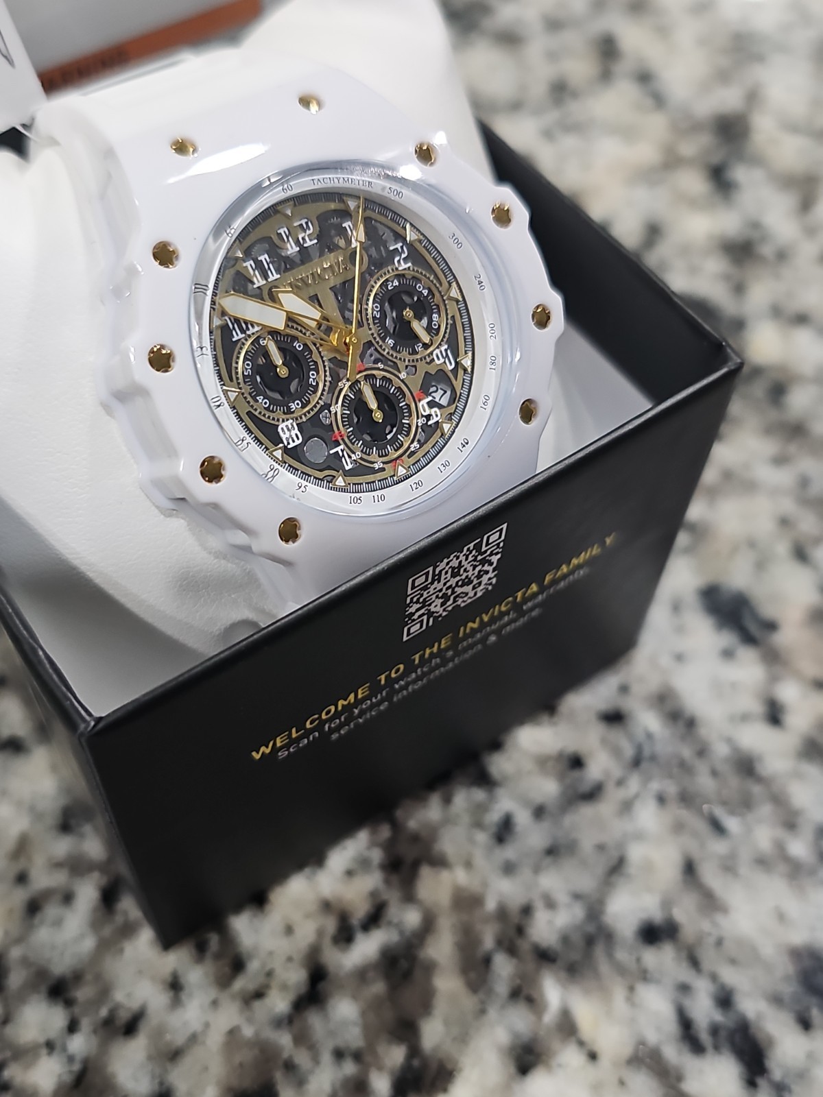 Retail $309.00 Invicta Racing Vaulthan Men’s Watch – 44mm, White (69649)