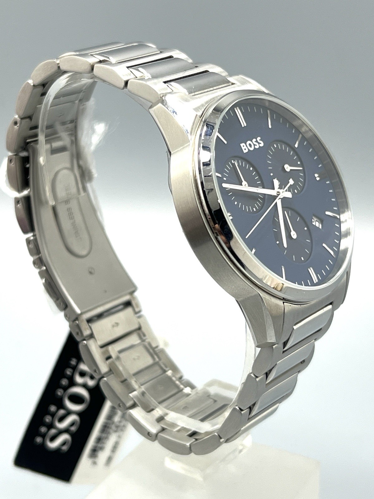 Hugo Boss Dapper Chrono Blue Dial Men’s Watch| HB1513927 Stainless Chrome Bezel