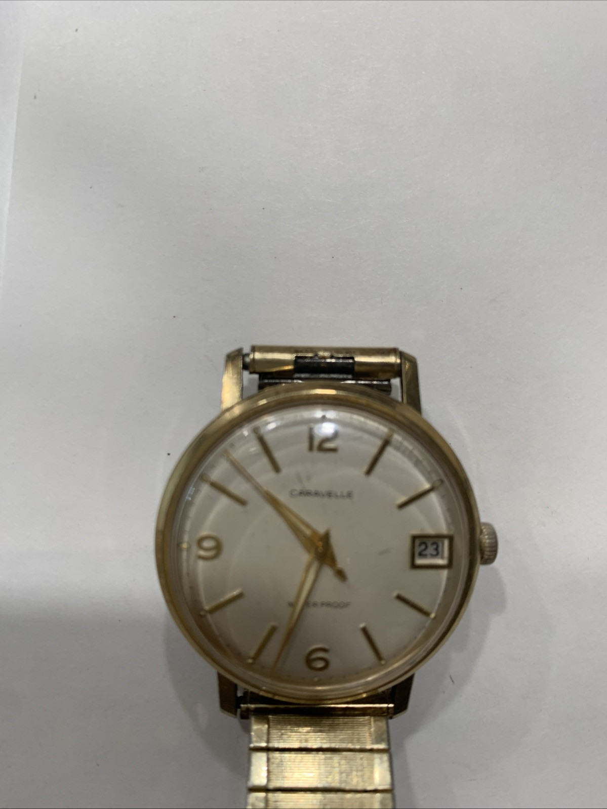 Vintage M5 Caravelle Waterproof Hand Wind Mechanic Watch w/Date