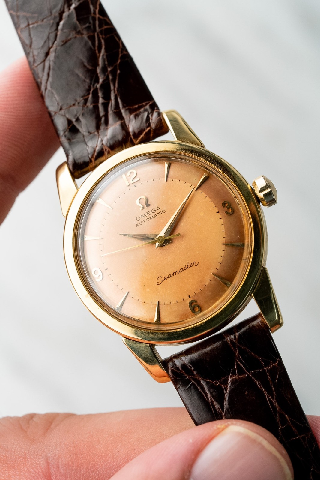 Omega 18K Salmon Dial Seamaster Ref. 2767 / 2770 SC