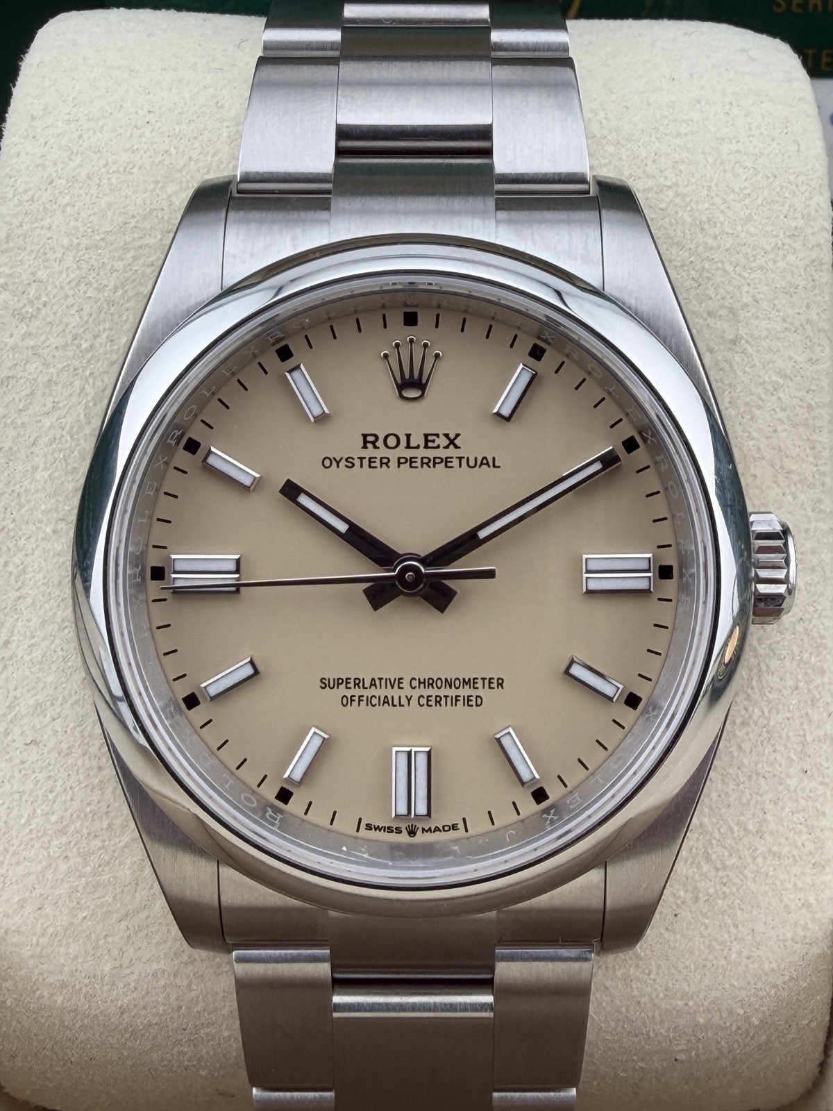 2025 Rolex Oyster Perpetual 126000 Beige Complete Set NEW Factory Stickers