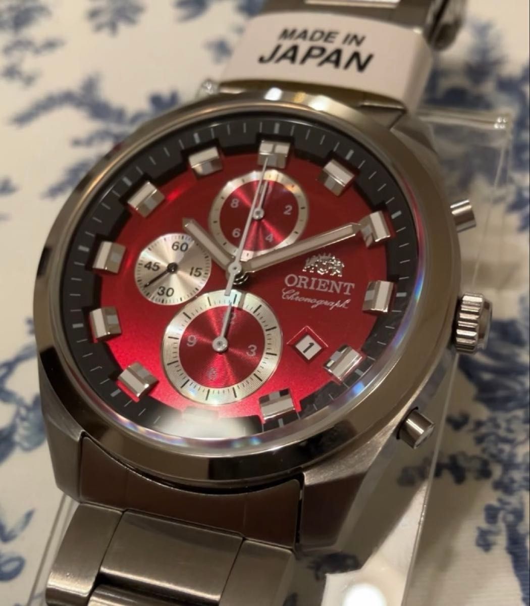 ORIENT NEO70’s WV0481TT Red Chronograph Quartz Men’s Watch Full Set Japan