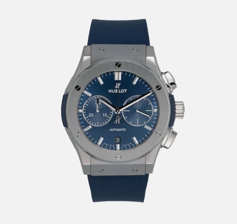 Hublot Classic Fusion Chronograph Titanium Blue 45mm Men’s Watch 521.NX.7170.RX