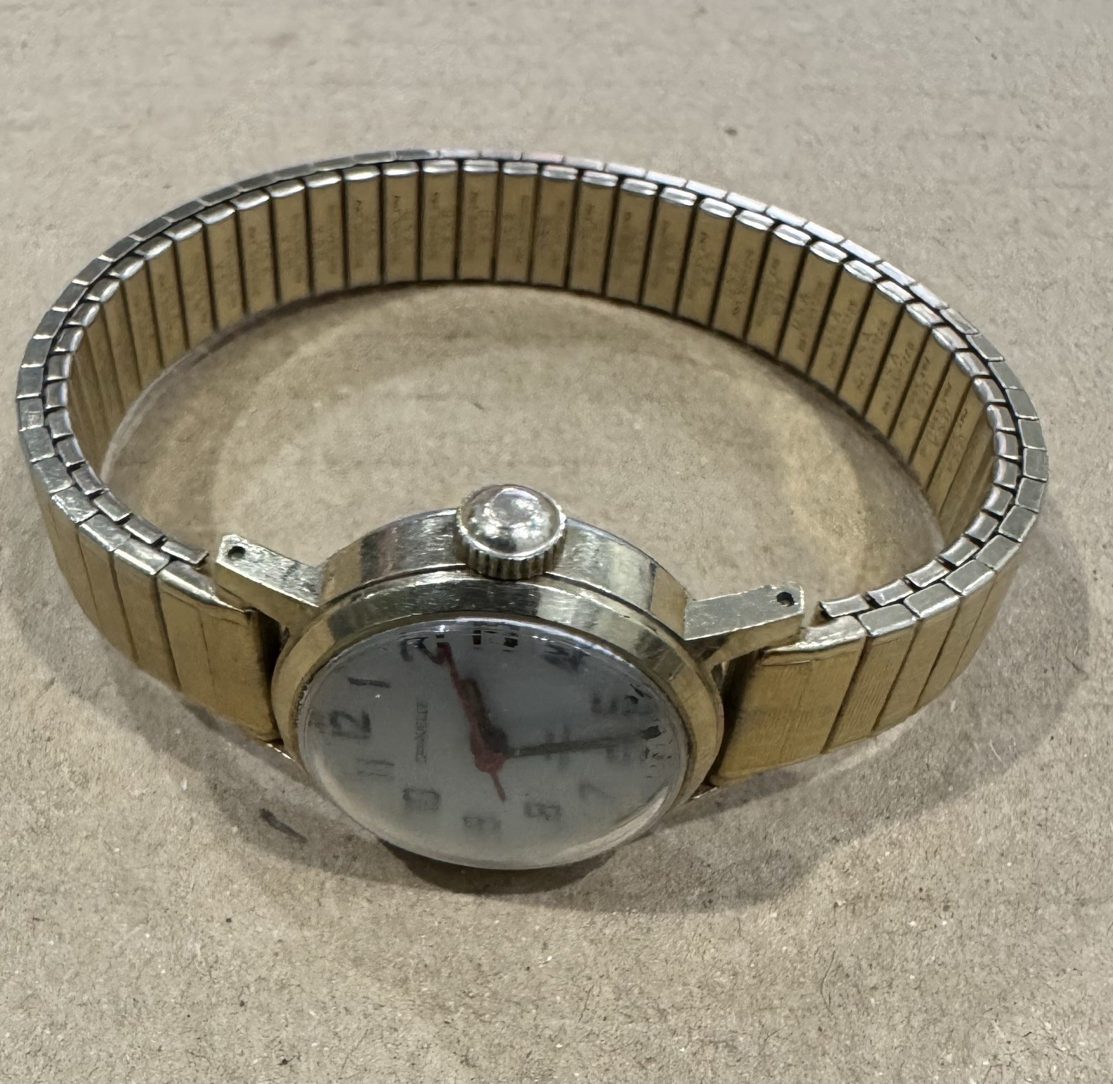 Caravelle N1 Manual Mechanical Water-Resistant White Dial Gold Band 22mm case