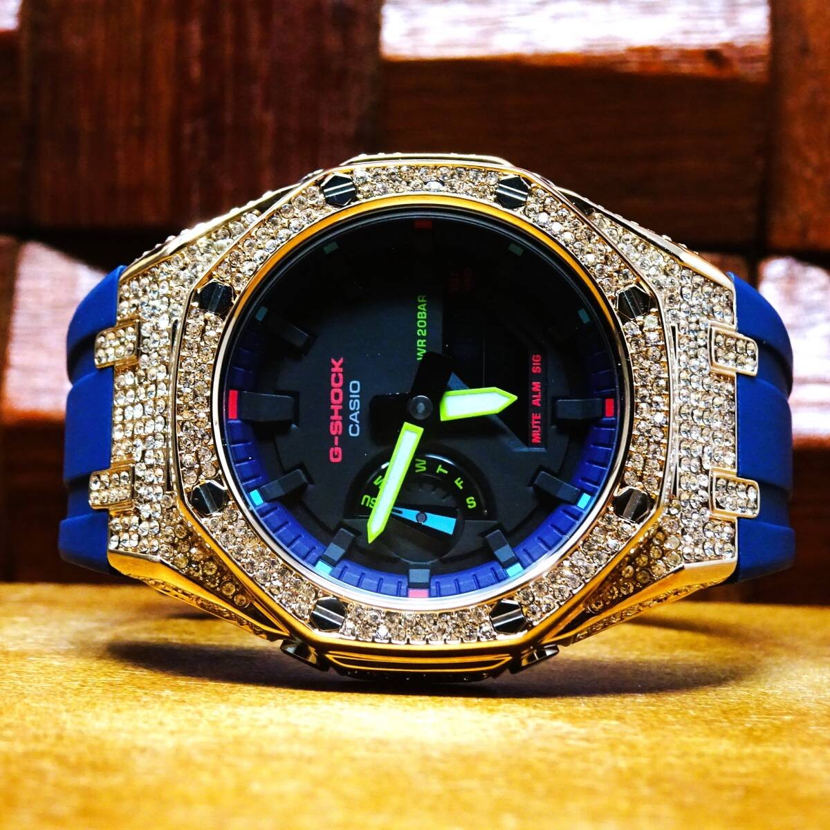 〓New〓MOD Casioak〓G-Shock Custom Watch〓Regular GA2100RGB with body〓Stainless