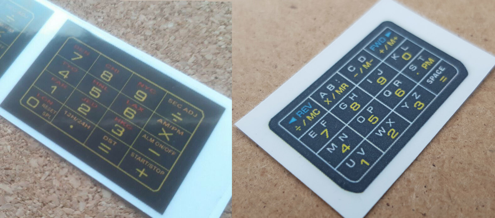 1x DECAL for Casio AQ-80C gloss And 1x DBC-61 matt Untrimmed decals