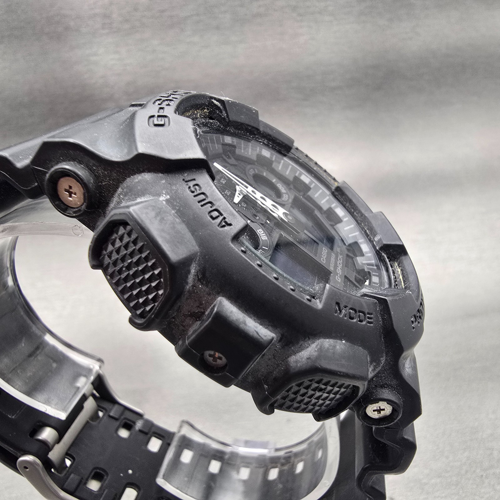 Casio G-Shock GA-100 Watch Men 51mm Black Alarm Chronograph Timer New Battery