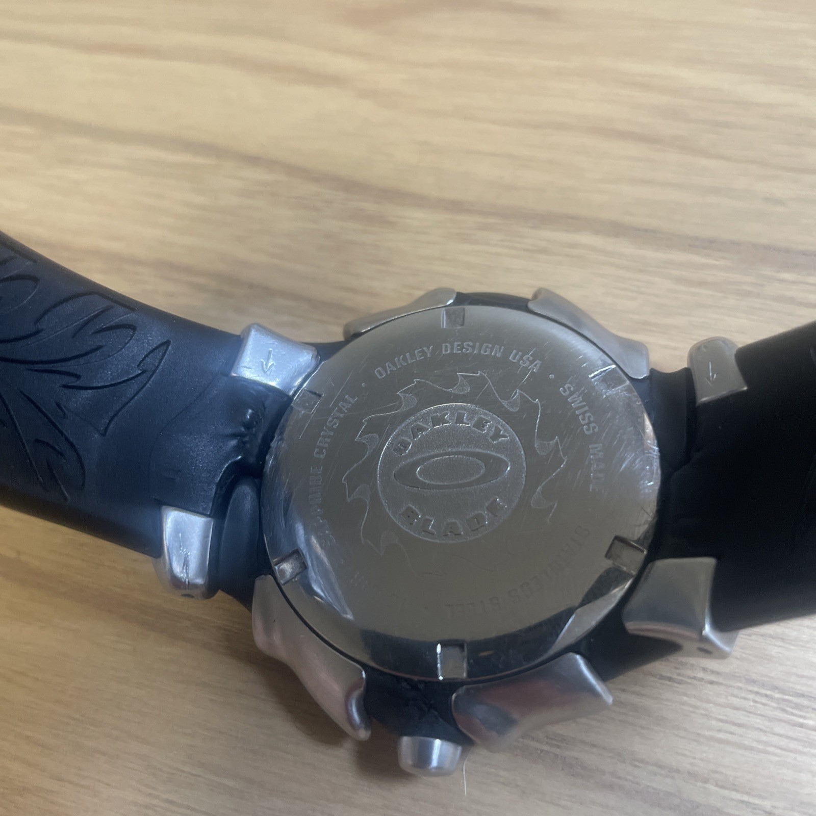 Oakley Blade 2 Swiss Watch Blue Dial, Stainless Steel, 10 Bar, Vintage Y2K Drip