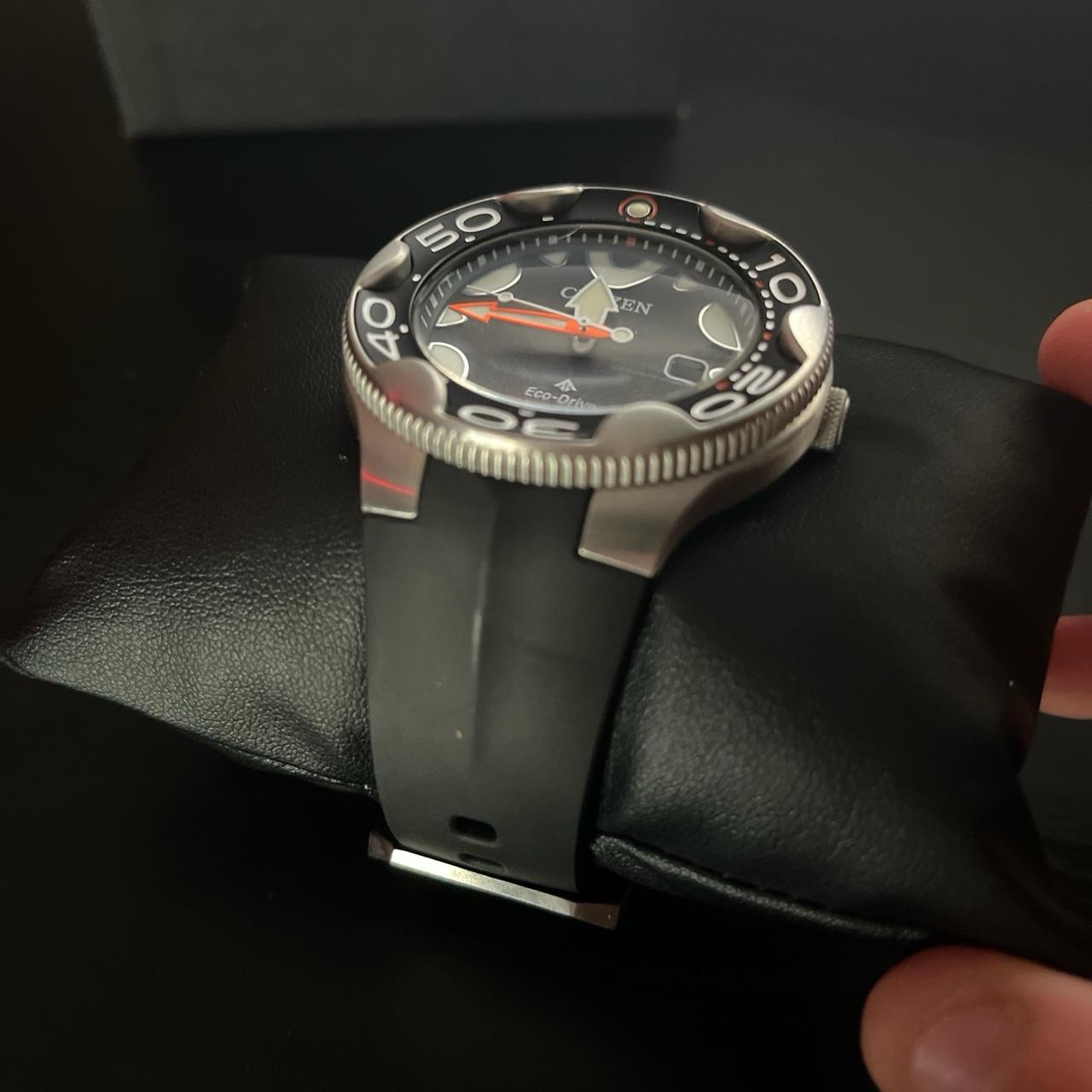 Citizen Eco-Drive Diver 46mm 200m Black Rubber Strap Watch w/ Box