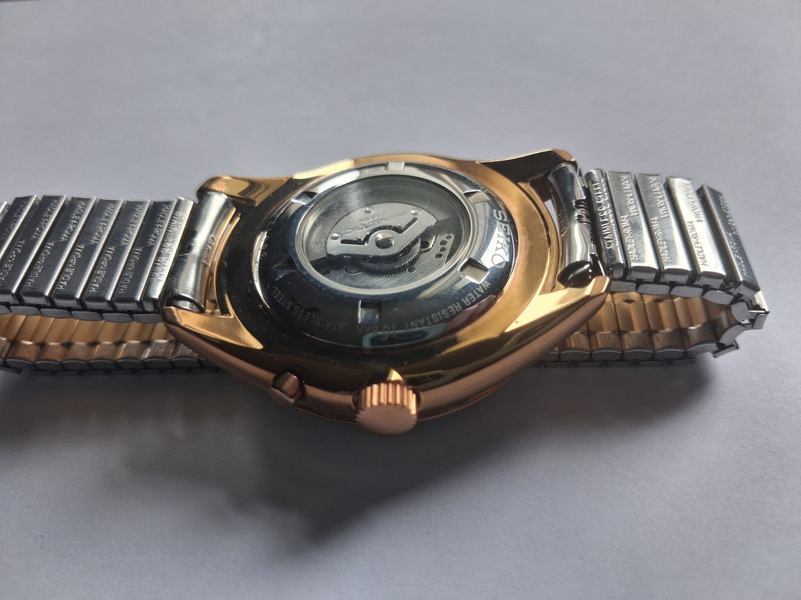 Seiko Neo Classic Kinetic 5M84-0AC0 – Rose Gold / Black Dial – Fully Tested
