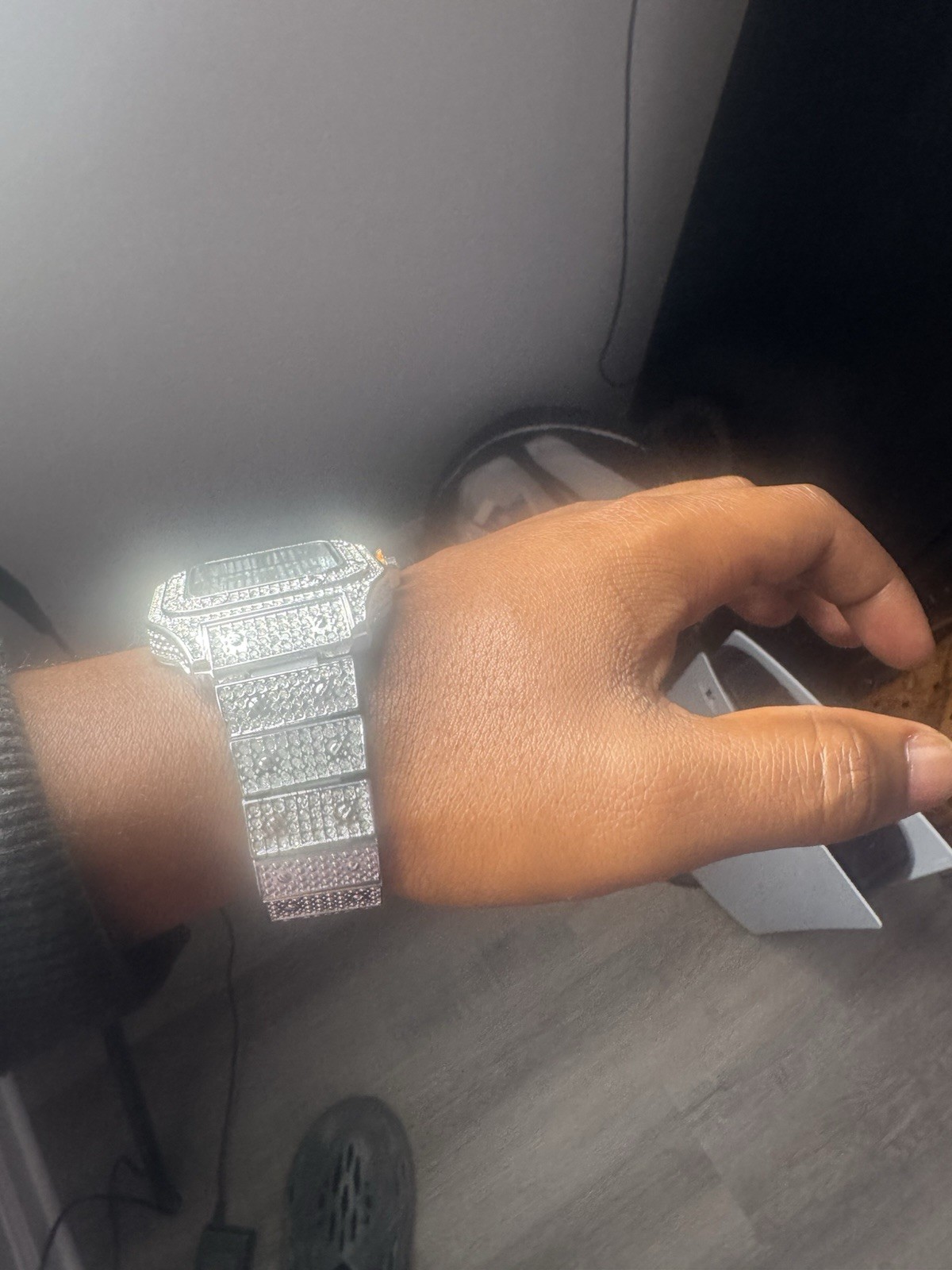 Iced-Out Square Watch – Luxury Look, VVS Simulated Diamonds, Bold Designer Style