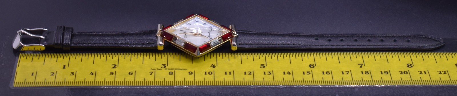 Vintage Xanadu Diamond Shaped Watch Women Prism Geometric Crystal Rhinestones