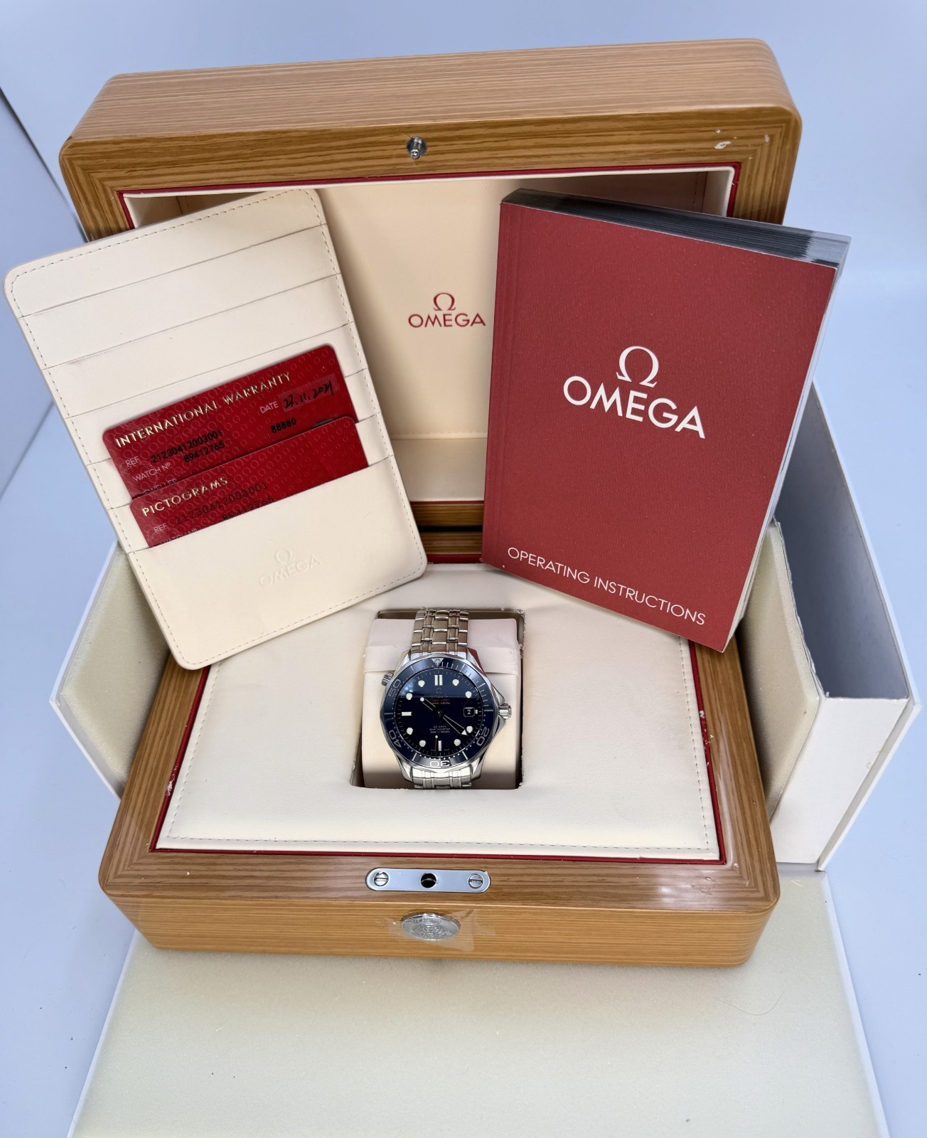 Omega Seamaster Diver 300M 212.30.41.20.03.001 Blue Dial Full Set 2021
