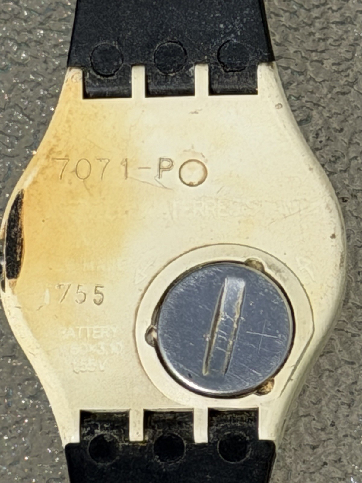 Vintage Big Eclipse GW400 Swatch Watch 80’s Black & White