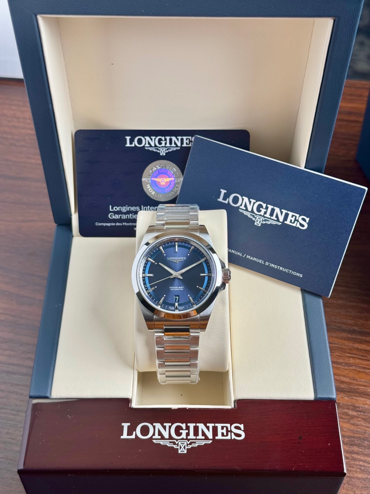 New Longines Conquest 2024 38MM Blue Dial SS Men’s Watch L3.720.4.92.6