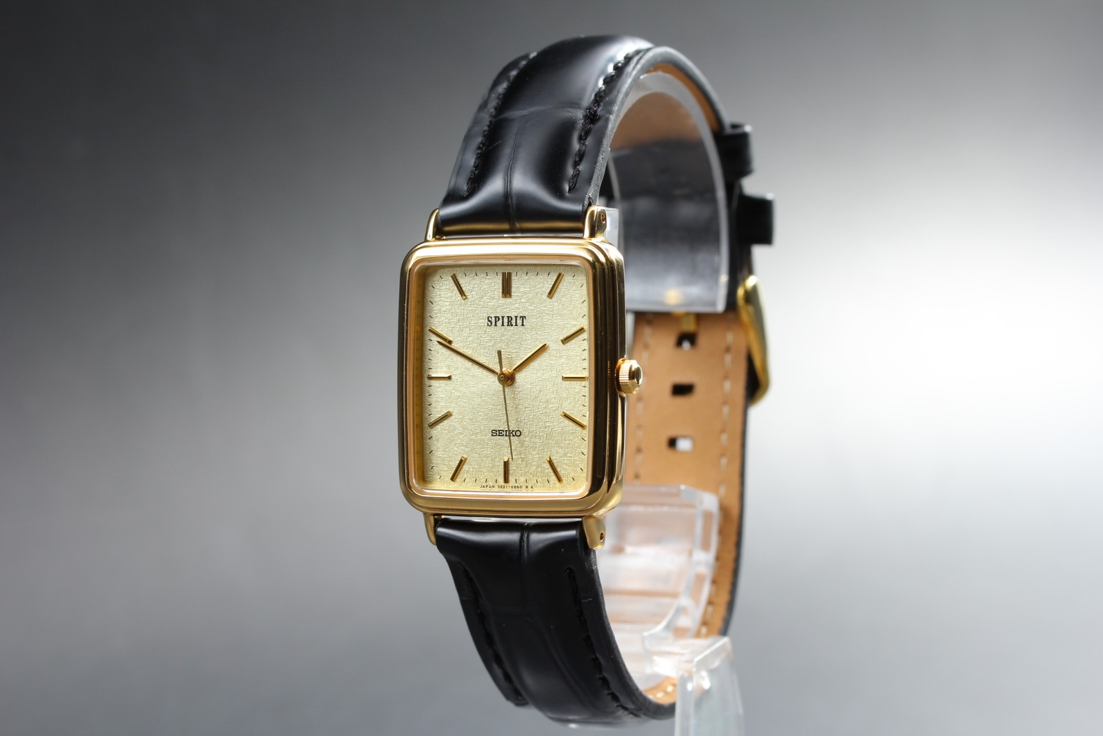 [Near MINT] Seiko Spirit 5E21-5B50 25mm Gold Tank Men’s Quartz Watch From JAPAN