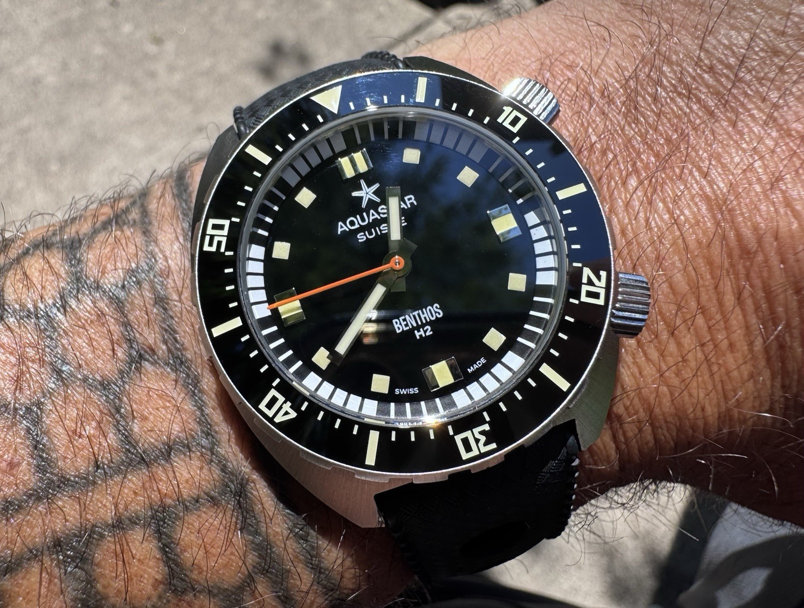 Aquastar Benthos H2 Limited Edition Automatic Diver 200m Black Dial 40mm 005/500
