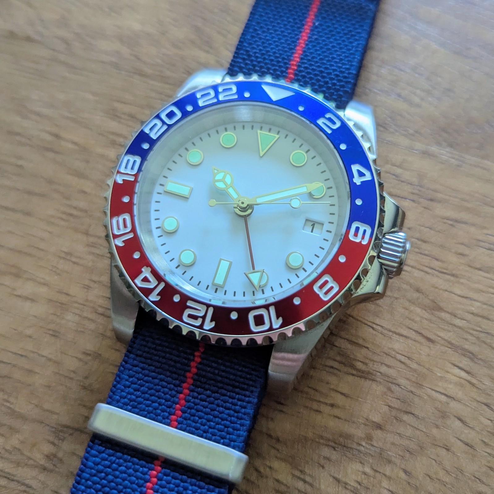 Custom 40mm Polar Pepsi Automatic Watch