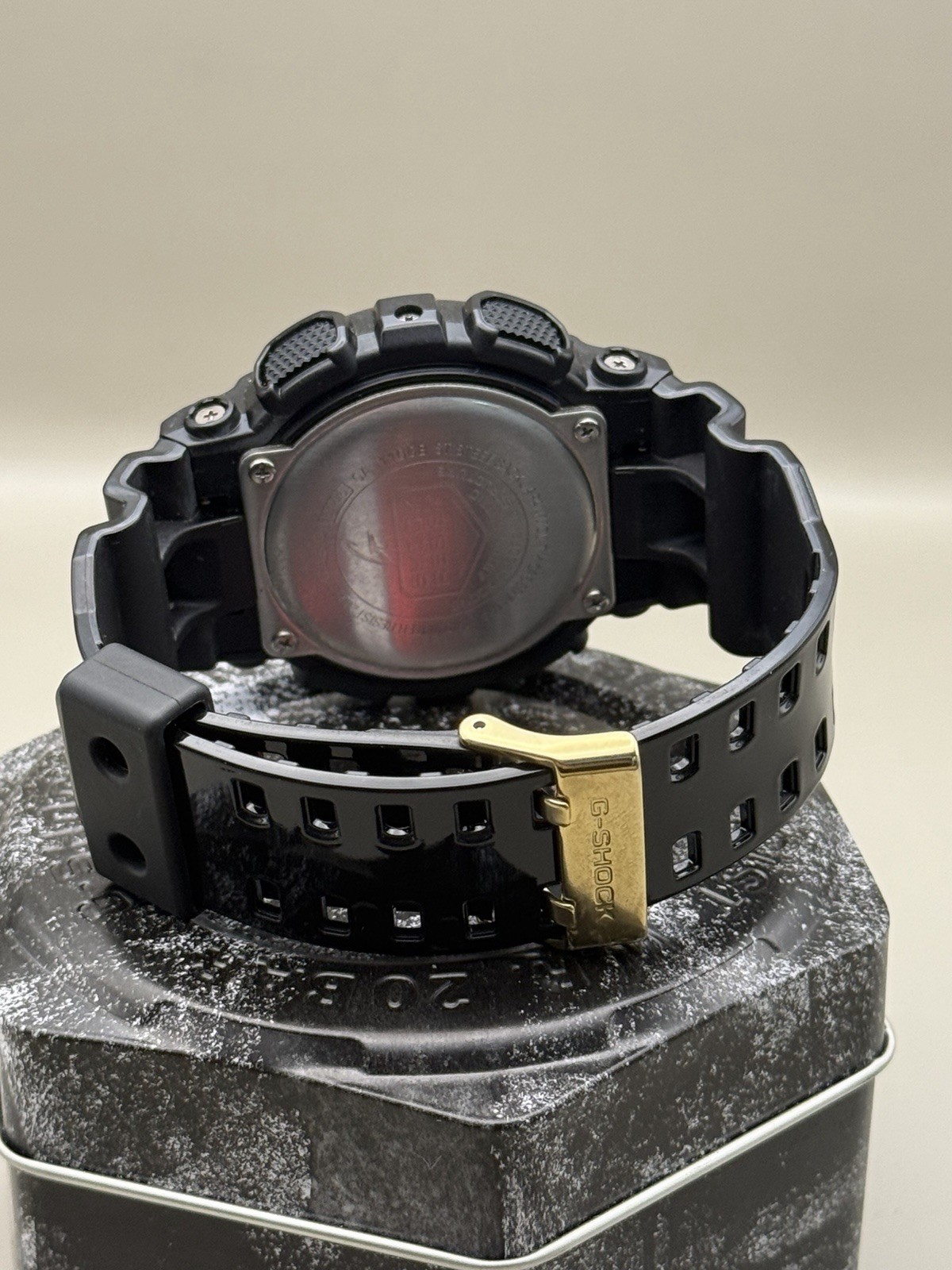 Casio GA-110GB 5146 Men’s G-Shock Analog & Digital Gloss Black Gold Dial Watch