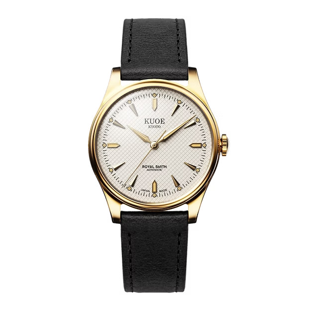 KUOE Kyoto Royal Smith 90-006 Gold Ivory Waffle Dial Miyota 9039 Auto Unused JP
