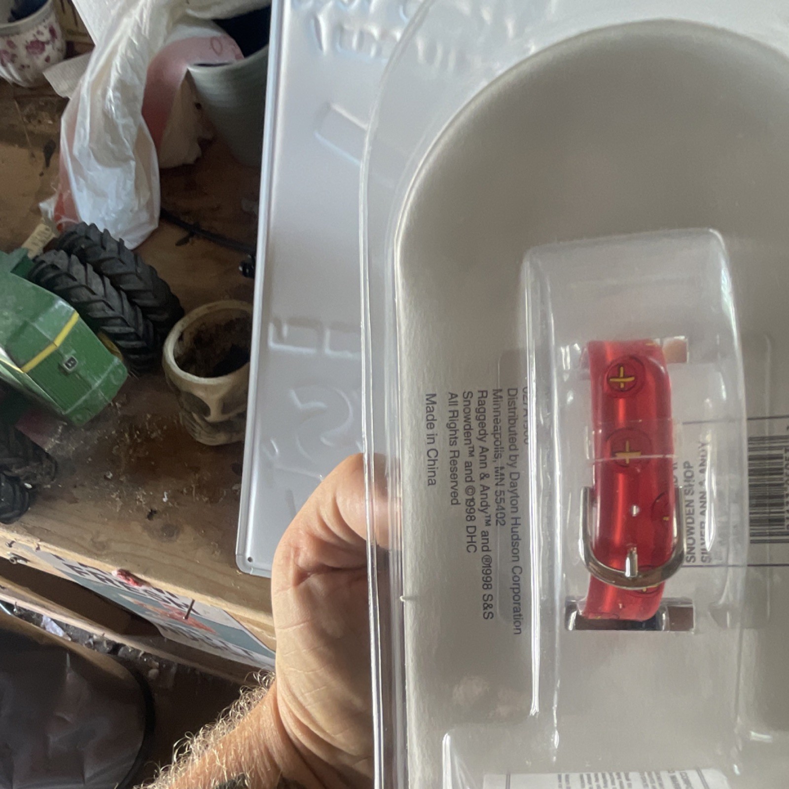 Snowden and Friends Kids Quartz Analog Watch Red Plastic Strap Holiday Box