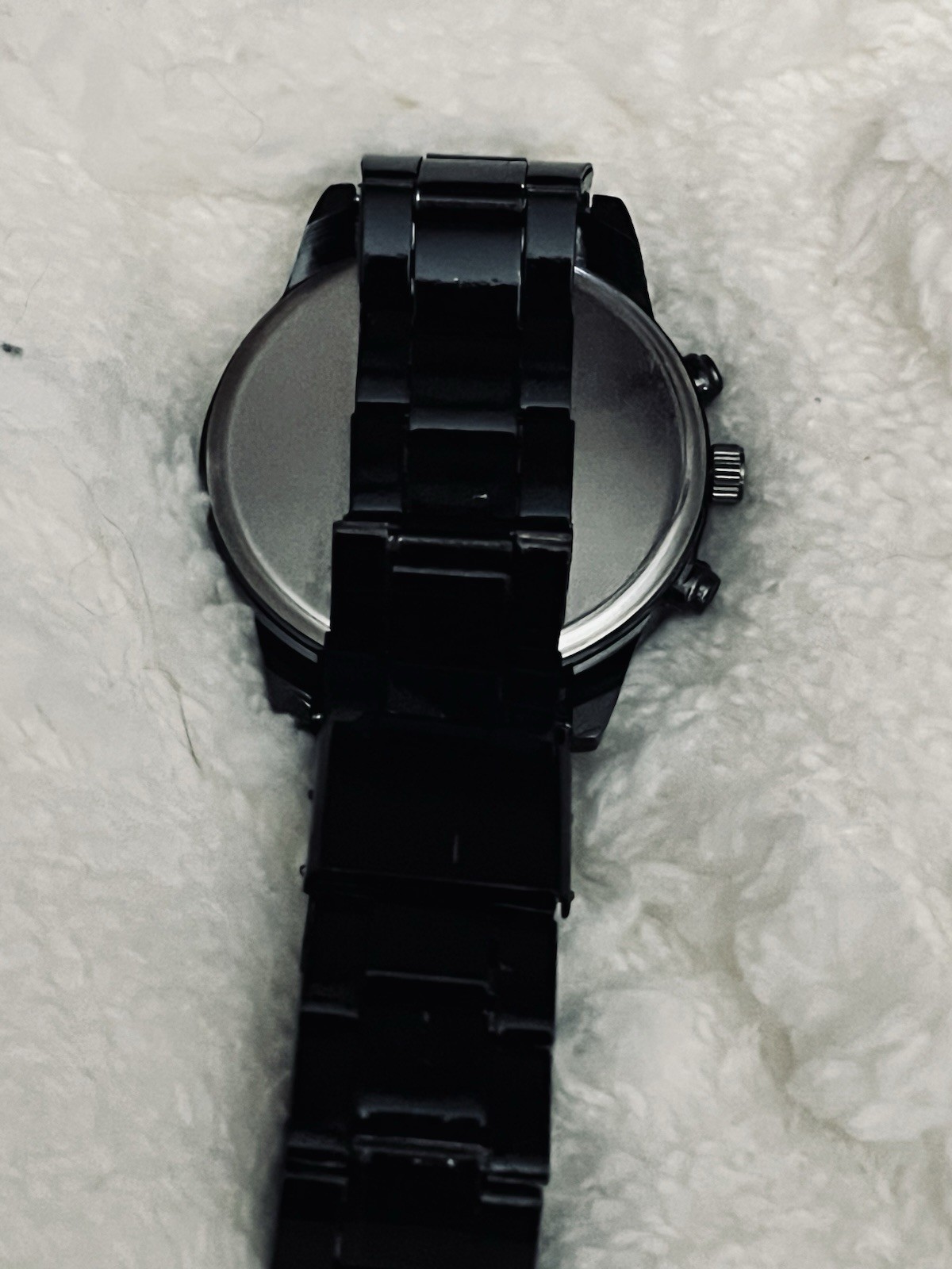 Khorasan Black Chronograph Quartz Watch Date 42mm Black Metal Bracelet 30m