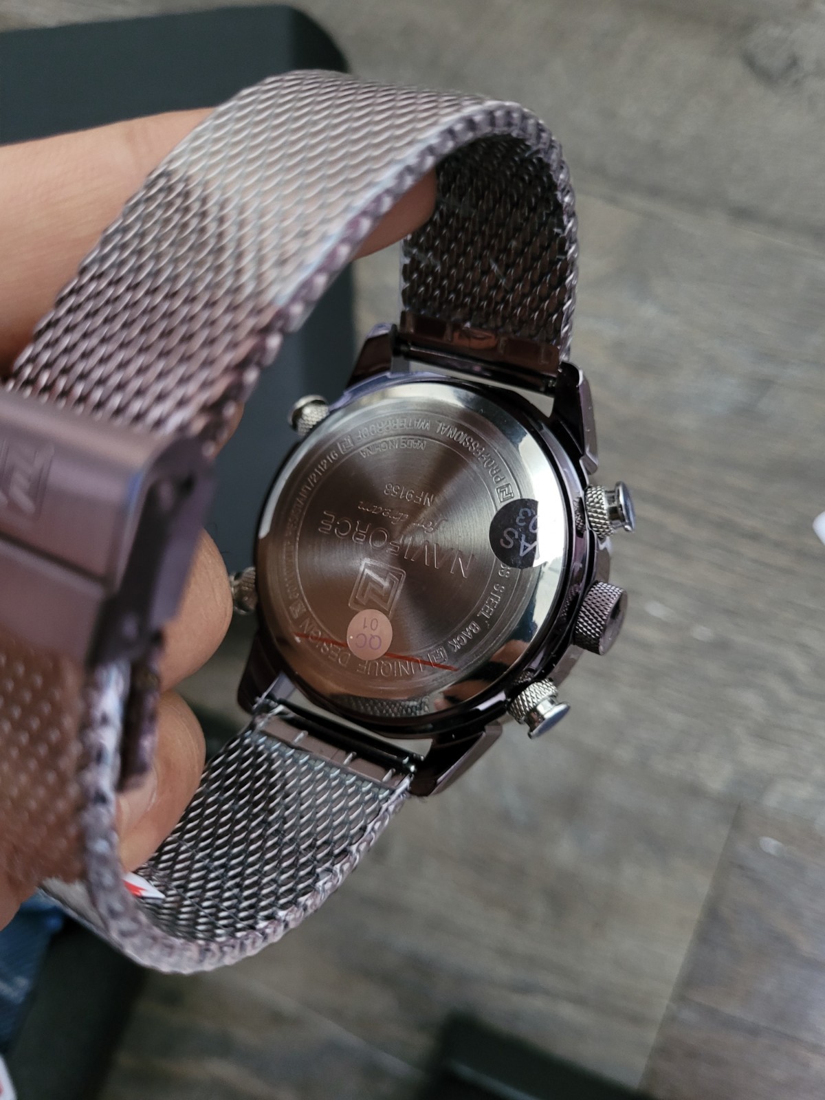 Naviforce Dual Display Chronograph Watch in Stainless Steel For Men