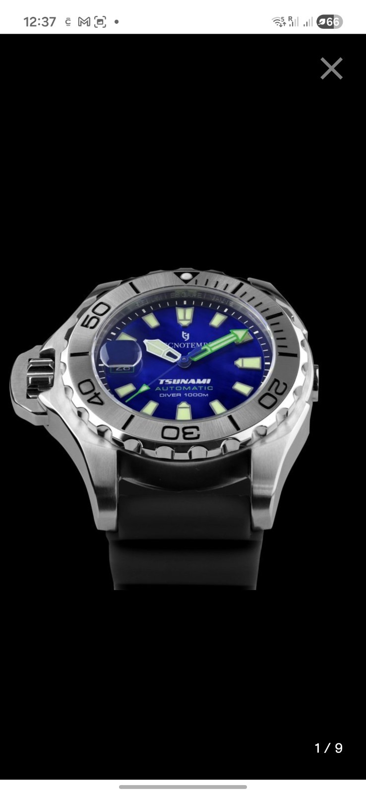 Tecnotempo Professional Diver Tsunami i 1000m Helium Valve. Mother of Pearl!!