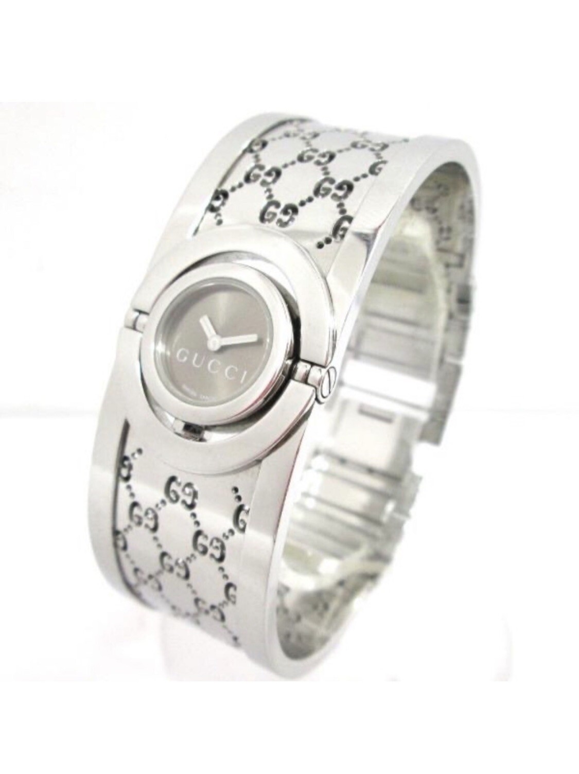 🐝GUCCI® Stainless Steel Diamond GG Logo Watch and Bracelet🐝