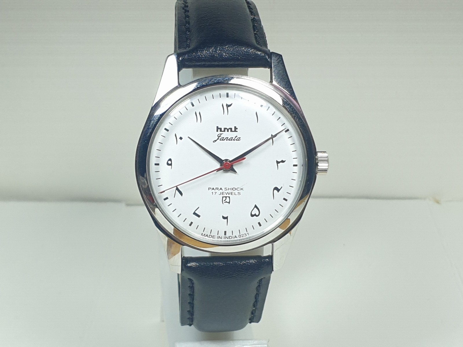 HAND WINDING VINTAGE HMT JANATA WHITE ARABIC DIAL MECHANICAL WATCH FOR MENS