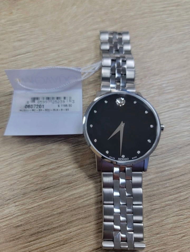 Men’s Swiss Museum Classic Diamond-Accent Stainless Steel Bracelet Watch 40mm