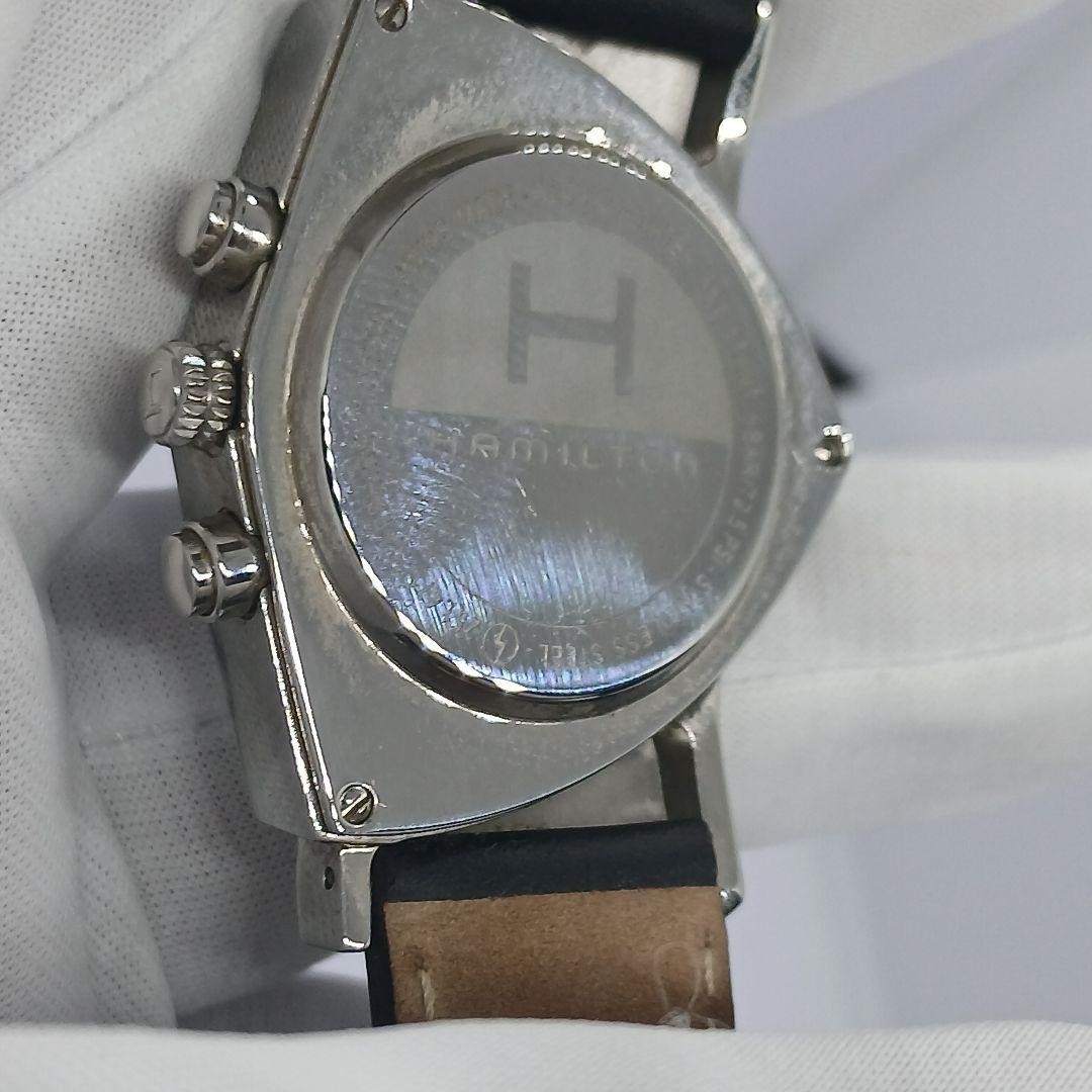 NEW Battery HAMILTON Ventura Chronograph H24412732 Quartz Black Dial black belt