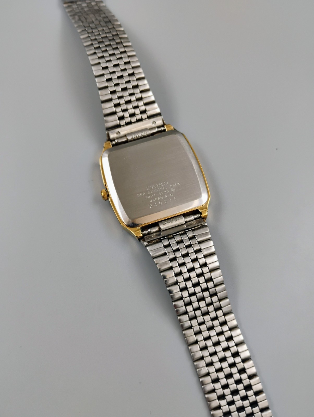 MINT NOS Vintage Seiko 3421-5220 Quartz Tank Watch April 1982 Box & Hangtag Rare