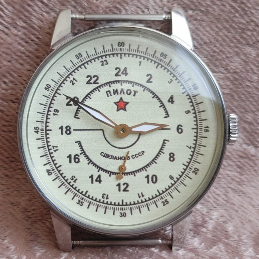 Wrist Watch Pobeda Pilot Aviator Zim Russian Men’s USSR Soviet Military