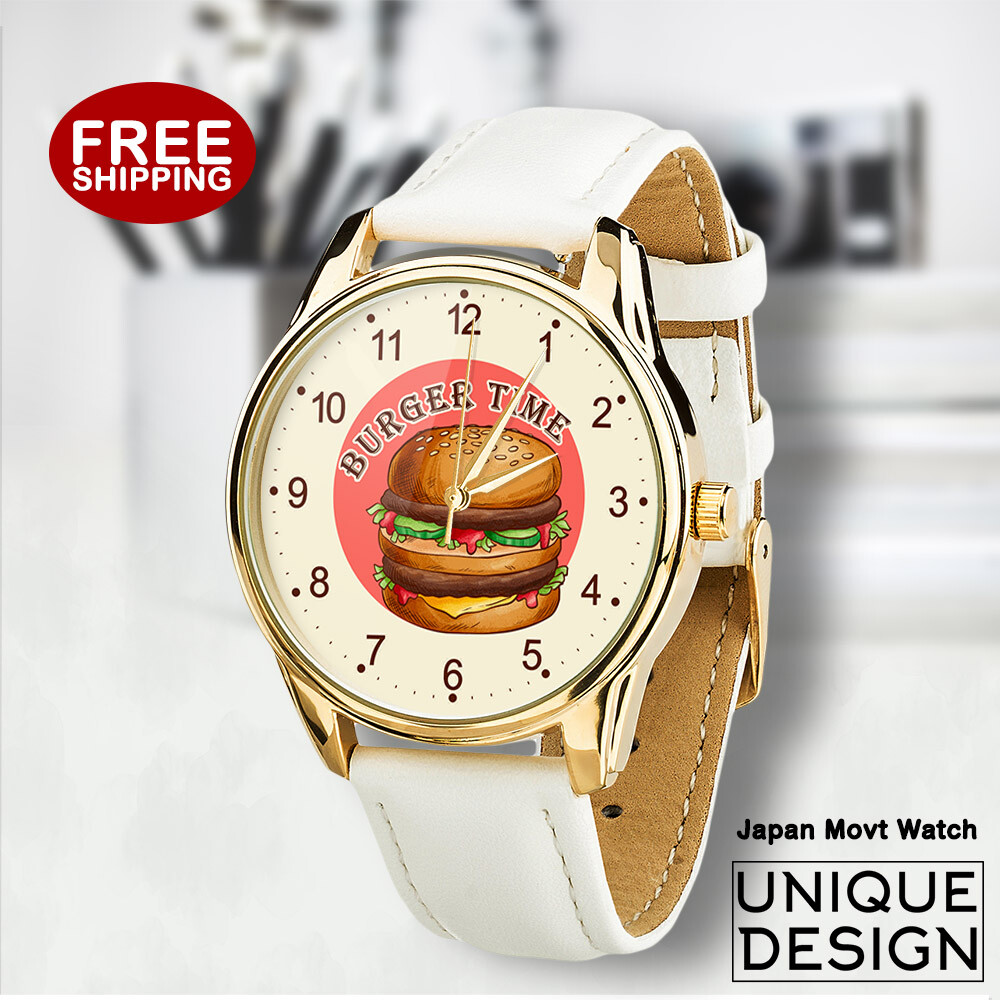 Burger Time Watch | Funny Gift for Food Lover | Burger Lover Watch for Men Women