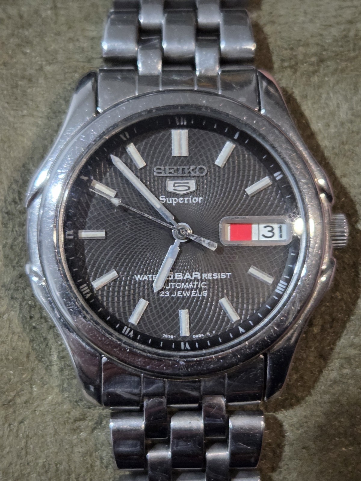 Vintage Seiko 5 Superior Automatic 7S36-0030 | Whirlpool Dial | 23 Jewels | Rare