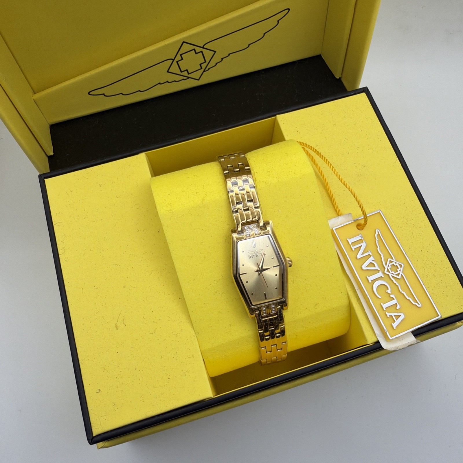 Invicta Angel Quartz Gold Dial Ladies Wrist Watch Model No. 48131