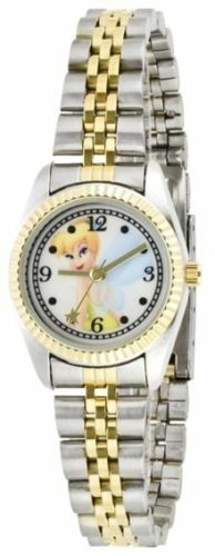 New In Box Disney Tinker Bell Two Tone Bracelet Collectible Watch TNK451