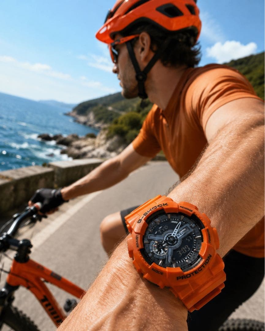 CASIO G-SHOCK GA-110MR Orange, working condition.