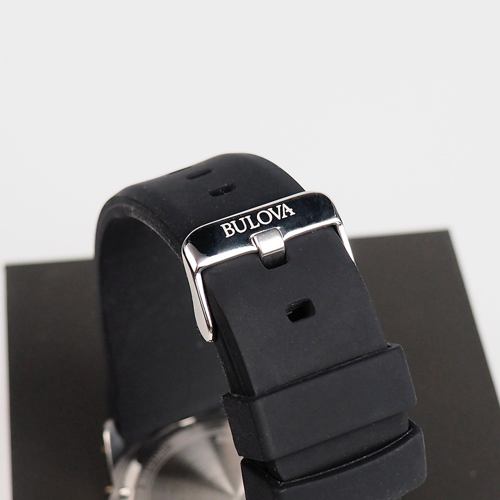 Bulova Marine Star 98B258 Blue Silicone Strap Chronograph Men’s Quartz Watch