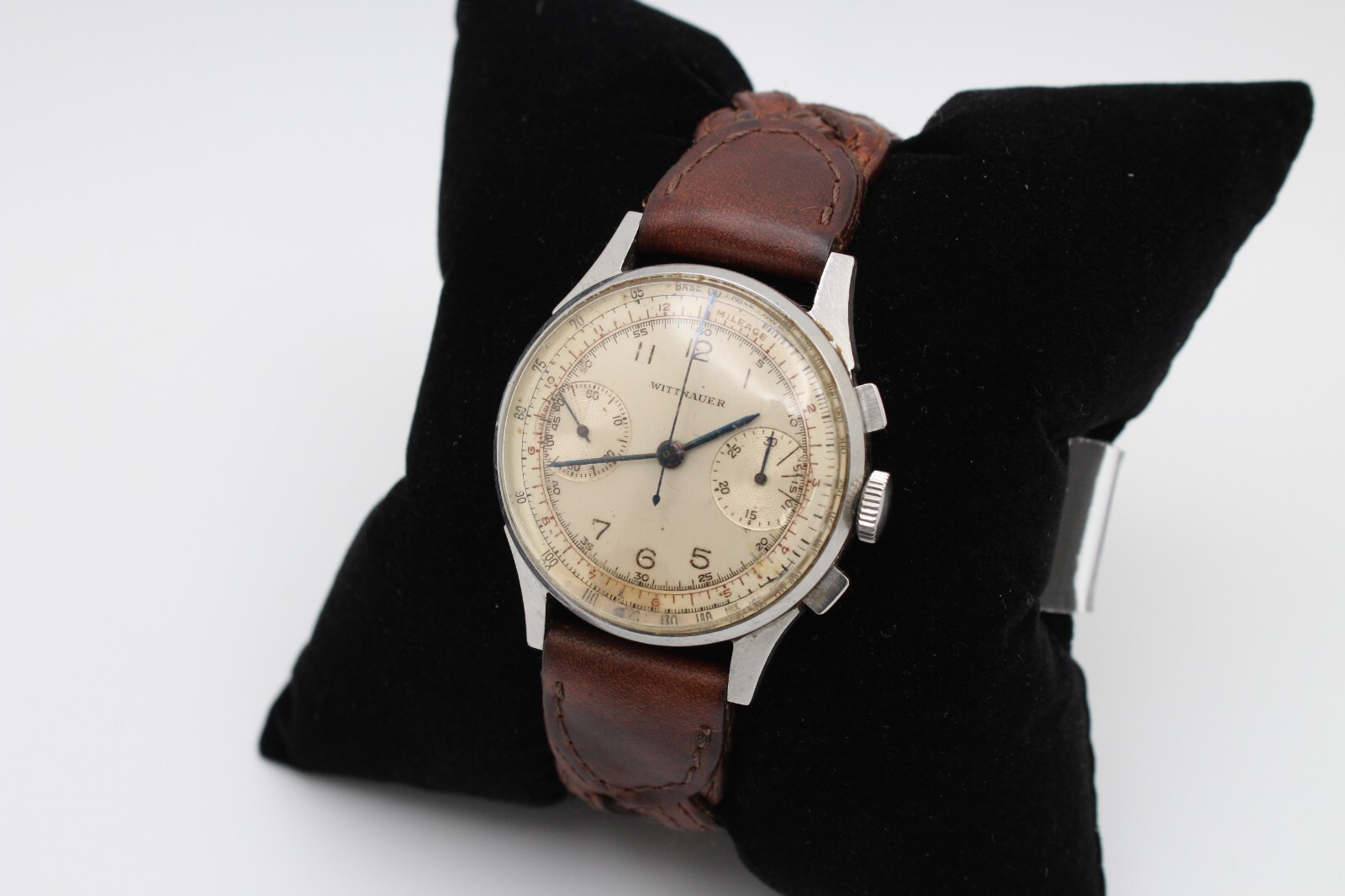 Longines Wittnauer 32mm Pilot’s Chronograph 2 Register Vintage 1940s WWII Era